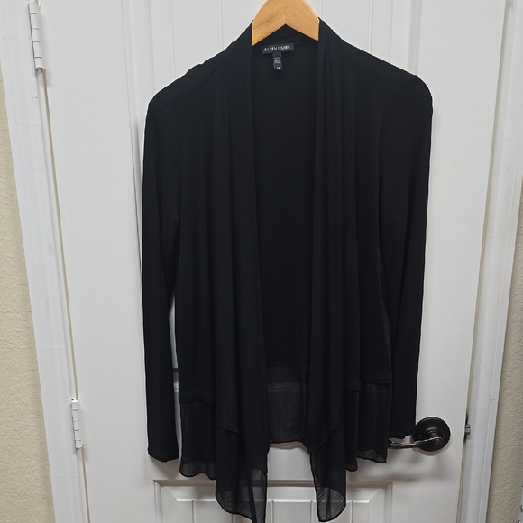 Eileen Fisher Tops - Eileen Fisher Black Open Front Cardigan